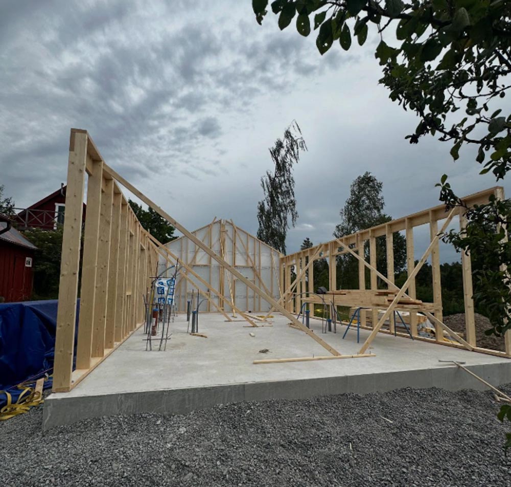 En husgrund som bebyggs