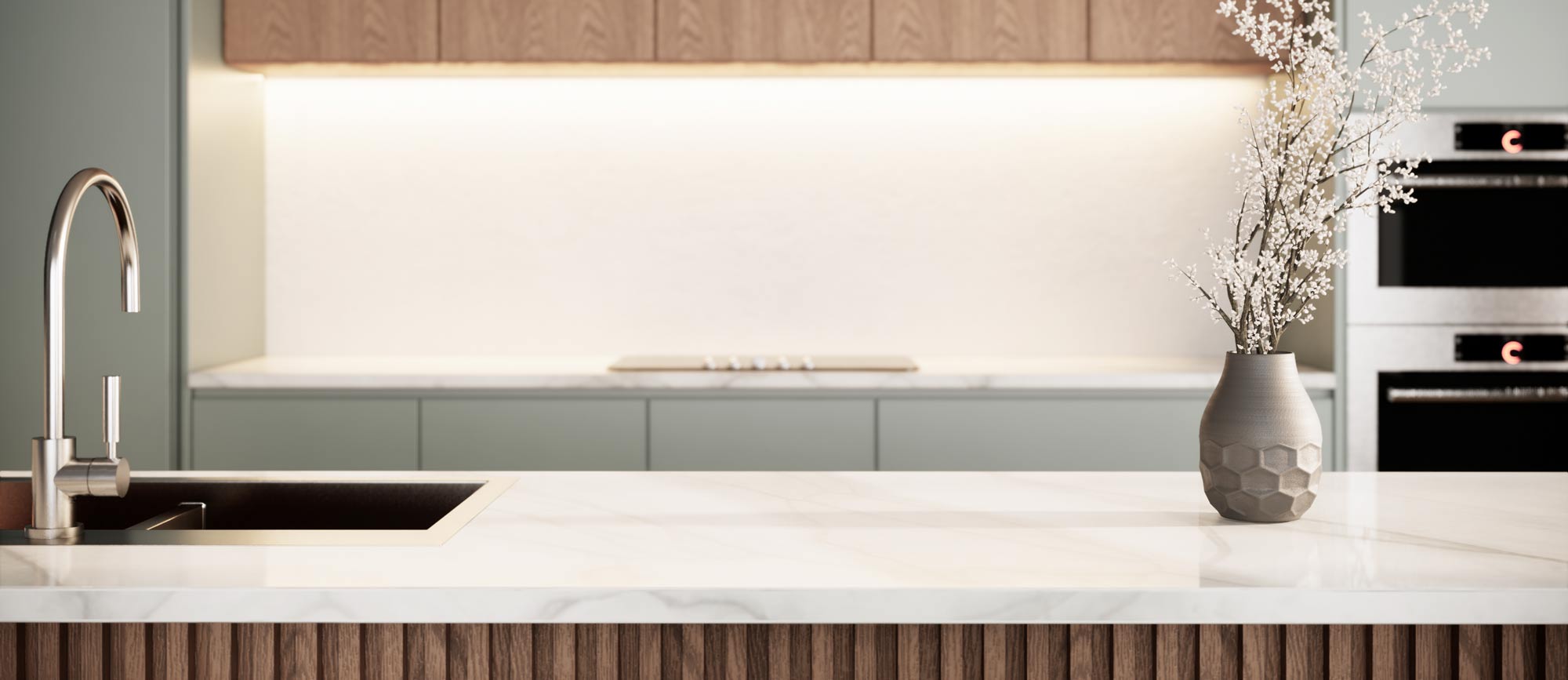 Ett modern och ljust kök